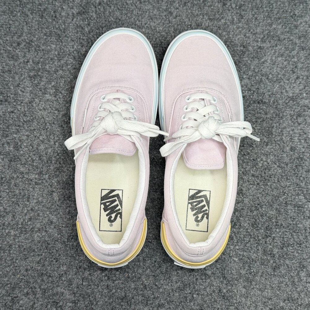 Vans Era Stacked Paltform‎ Sneakers Women's 9.5 Pink Blue Yellow Low Lace Retro - Picture 9 of 12